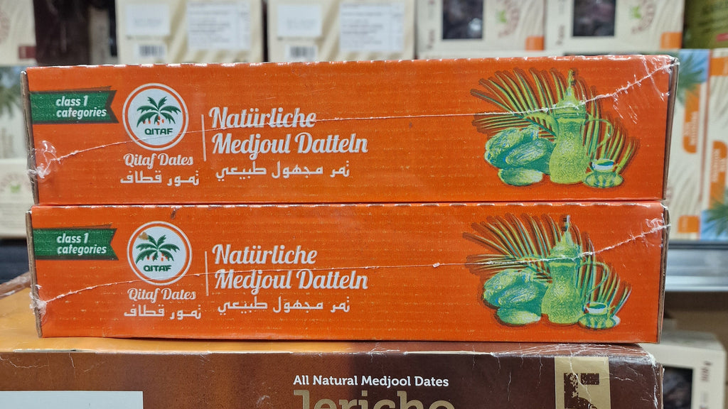 5 Boxes Of Qitaf Palestinian Medjoul Dates 908g