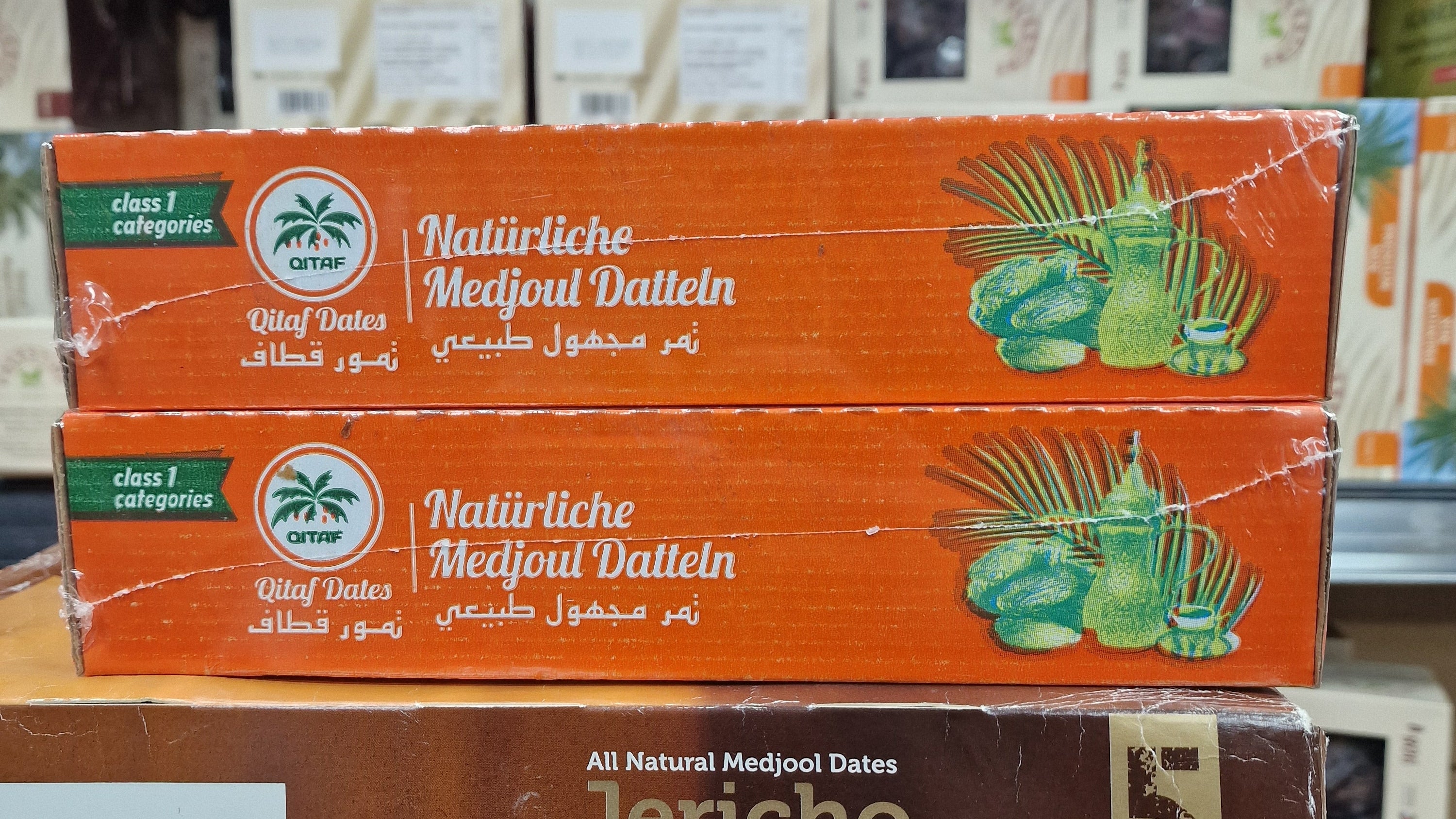 5 Boxes Of Qitaf Palestinian Medjoul Dates 908g