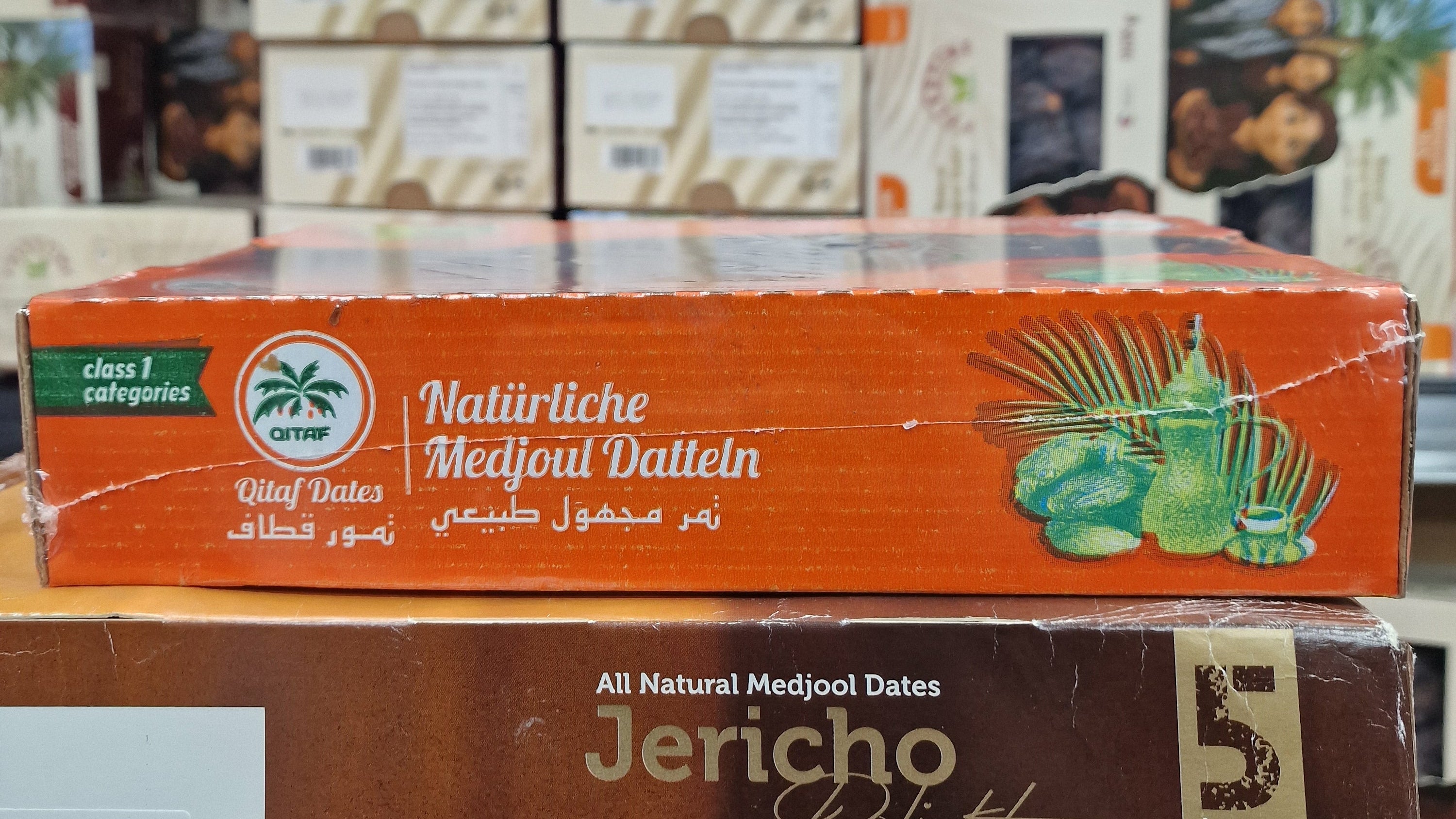 5 Boxes Of Qitaf Palestinian Medjoul Dates 908g
